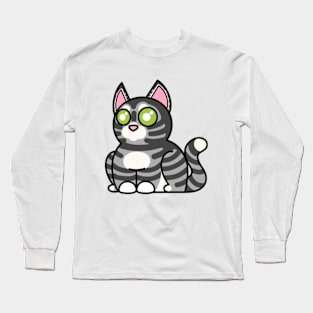 Plump Cat Grey Tabby Long Sleeve T-Shirt